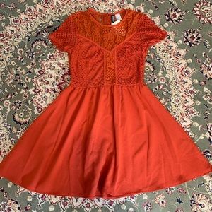 Orange H&M divided mini dress